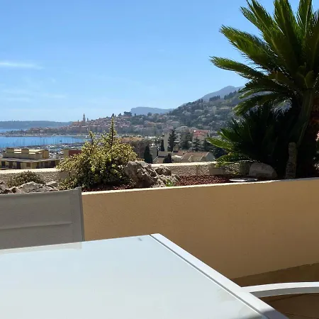 Mansfield Vue Carte Postale Terrasse Piscine Calme Port A 200m A Pied * Menton